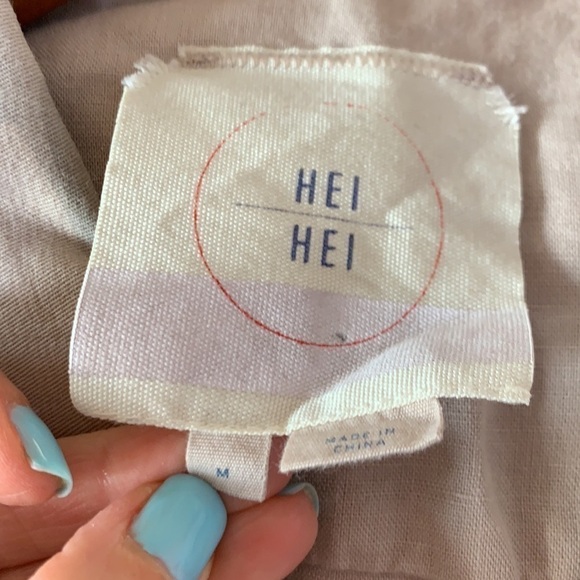 Anthropologie Hei Hei Ronan Linen cropped camo jacket - Picture 4 of 5